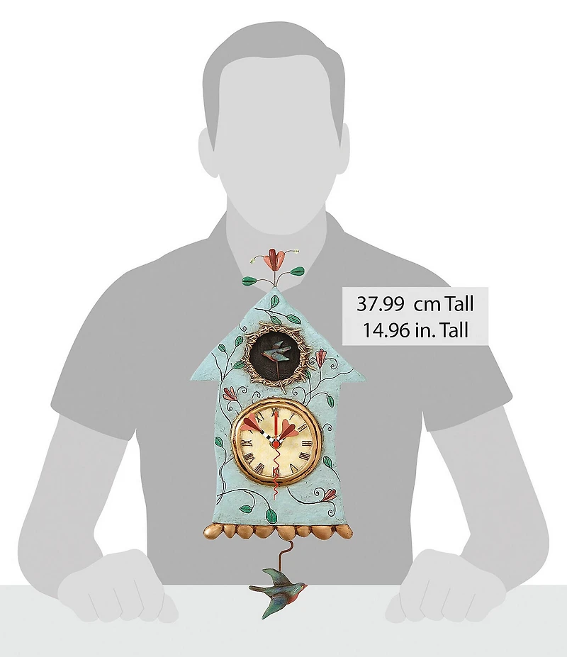 Allen Designs Enesco Allen Designs Fly Bird Pendulum Wall Clock