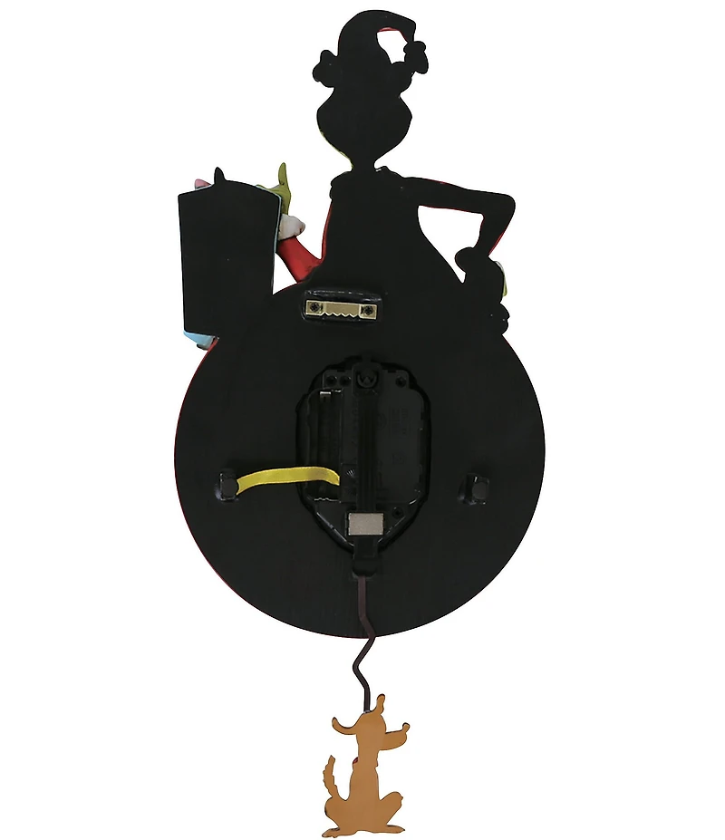 Allen Designs Grinch Santa Wall Clock