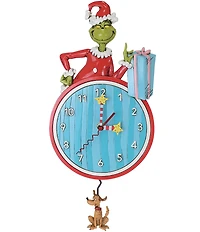 Allen Designs Grinch Santa Wall Clock