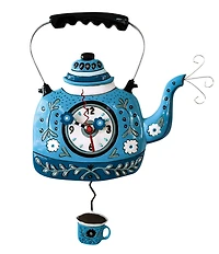 Allen Designs Kettle Blue Clock