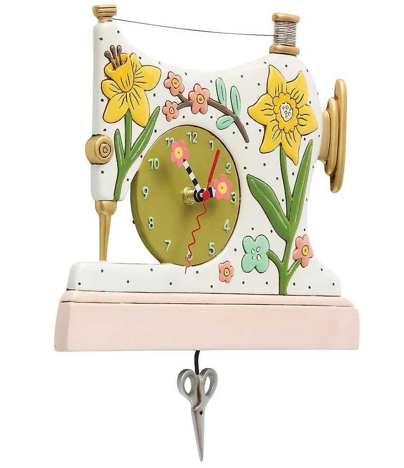 Allen Designs Snip And Stitch Floral Wall Clock