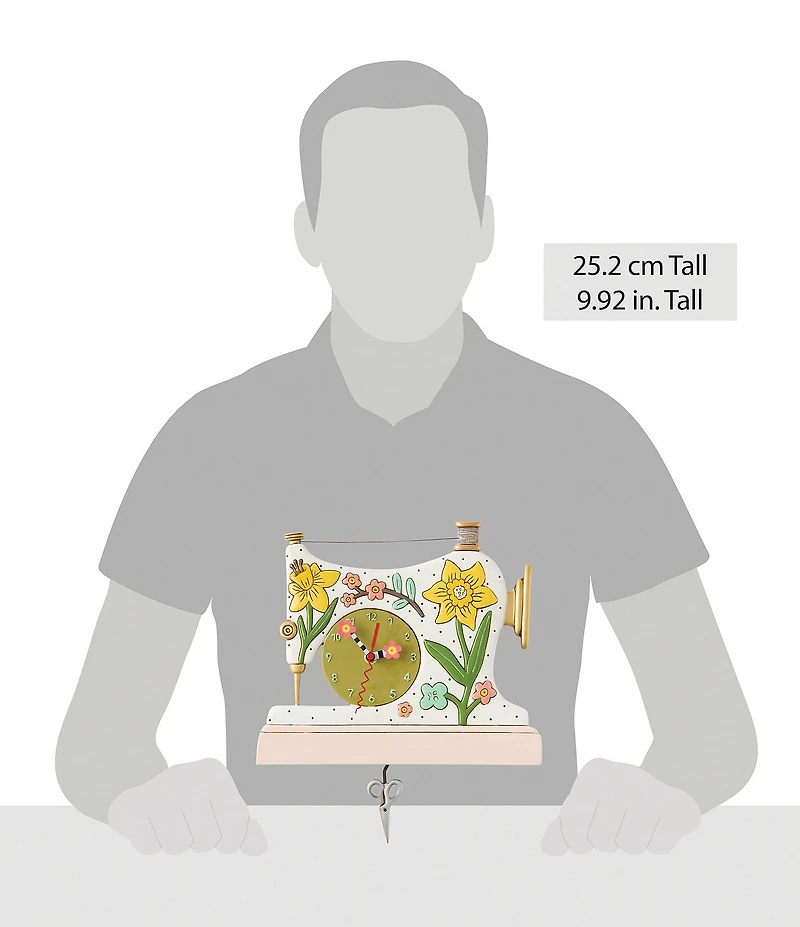 Allen Designs Snip And Stitch Floral Wall Clock