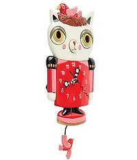 Allen Designs Such Nuts Cat Wall Clock