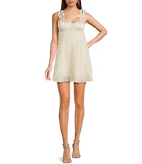 Allison & Kelly 3D Flower Applique Empire Waist Dress