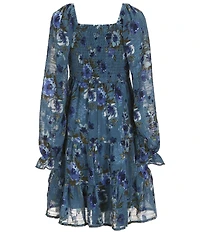 Allison & Kelly Big Girls Blouson-Sleeve Floral-Printed Fit-And-Flare Dress
