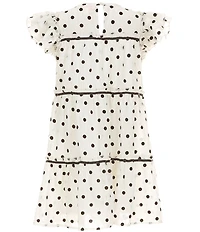 Allison & Kelly Big Girls Chiffon Dot Ruffle Sleeve Dress