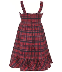 Allison & Kelly Big Girls 7-16 Plaid Taffeta Big Bow Dress