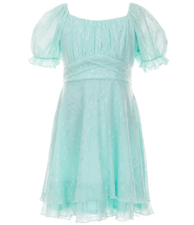 Allison & Kelly Big Girls Puffed-Sleeve Floral Lace Fit & Flare Dress