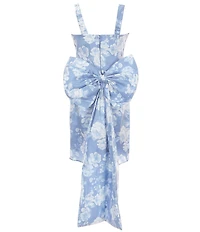 Allison & Kelly Big Girls Sleeveless Floral-Toile-Printed Bow-Back Dress