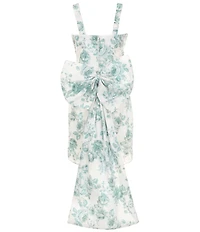 Allison & Kelly Big Girls Sleeveless Floral-Toile-Printed Bow-Back Dress