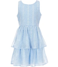 Allison & Kelly Big Girls Sleeveless Knit Bow Vest & Embroidered Chiffon Dress Set
