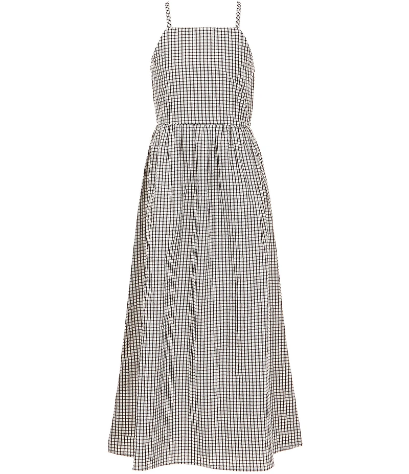 Allison & Kelly Big Girls Sleeveless Knit Bow Vest & Gingham Dress Set