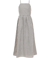 Allison & Kelly Big Girls Sleeveless Knit Bow Vest & Gingham Dress Set