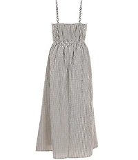Allison & Kelly Big Girls Sleeveless Knit Bow Vest & Gingham Dress Set