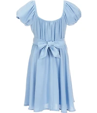 Allison & Kelly Big Girls Puff Sleeve Lace Detailed Empire Waist Dress