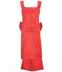 Allison & Kelly Big Girls Sleeveless Corseted-Bodice Bow-Back Sheath Dress