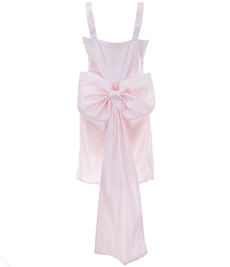Allison & Kelly Big Girls Sleeveless Dotted Bow-Back Dress