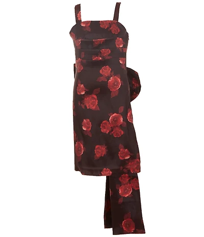 Allison & Kelly Big Girls Sleeveless Floral-Printed Taffeta Mini Dress