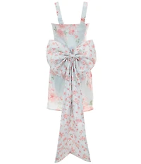 Allison & Kelly Big Girls Sleeveless Maddy Floral-Printed Bow-Back Dress