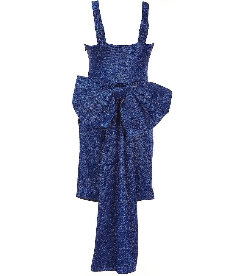 Allison & Kelly Big Girls Sleeveless Sherri Shine Bow Back Dress