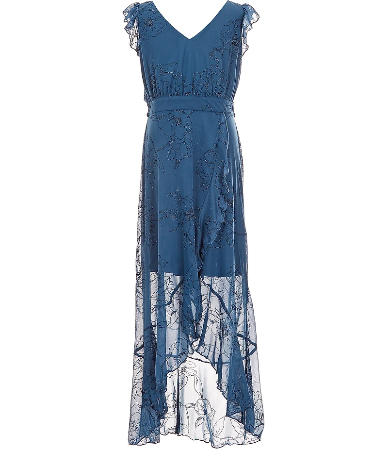 Allison & Kelly Big Girls Wrap Hi-Lo Hem Dress