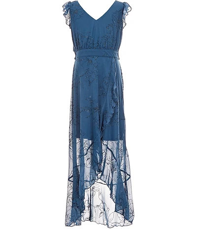 Allison & Kelly Big Girls Wrap Hi-Lo Hem Dress