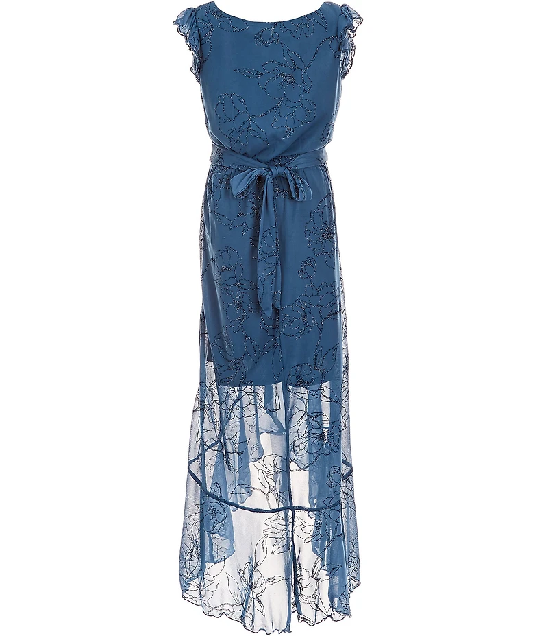 Allison & Kelly Big Girls Wrap Hi-Lo Hem Dress
