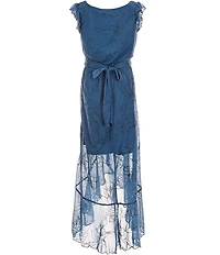 Allison & Kelly Big Girls Wrap Hi-Lo Hem Dress