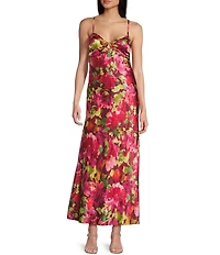 Allison & Kelly Floral Jacquard V-Neck Dress