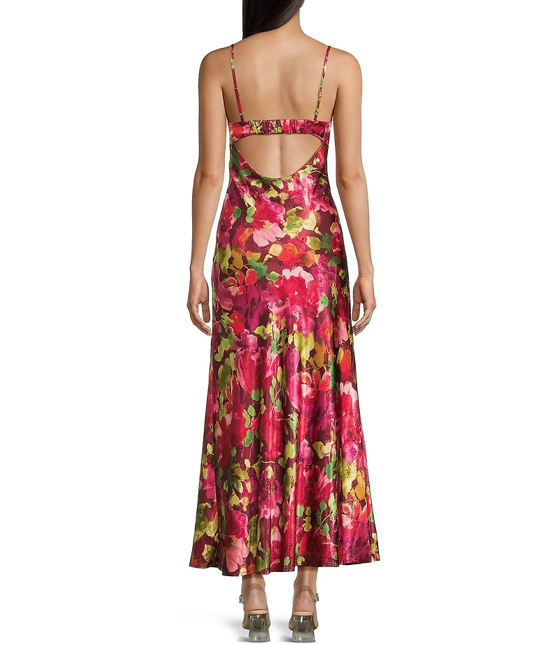 Allison & Kelly Floral Jacquard V-Neck Dress
