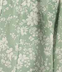 Allison & Kelly Floral Print Flutter Short Sleeve V-Neck Tiered Romper