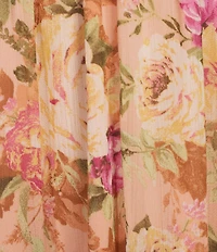 Allison & Kelly Floral Print 3/4 Sleeve Empire Waist Midi Dress