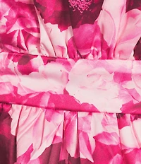 Allison & Kelly Floral Print Pleated Bubble Hem Dress