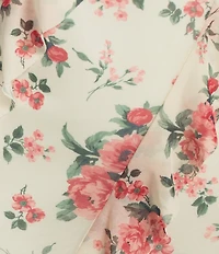 Allison & Kelly Floral Print Sleeveless Corkscrew Criss Cross Back Dress