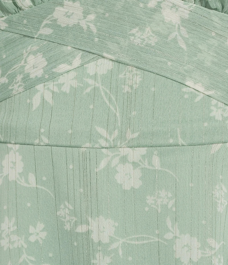 Allison & Kelly Floral Printed Long Sleeve Tiered Romper