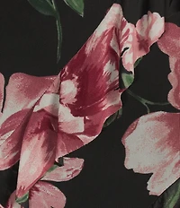 Allison & Kelly Floral Printed Mesh Strapless Ruffle Long Dress