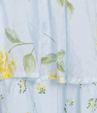 Allison & Kelly Floral Printed Smocked Tiered Dress