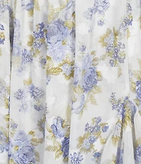 Allison & Kelly Floral Printed Square Neck Flutter Sleeve High-Low Ruffle Hem Dress