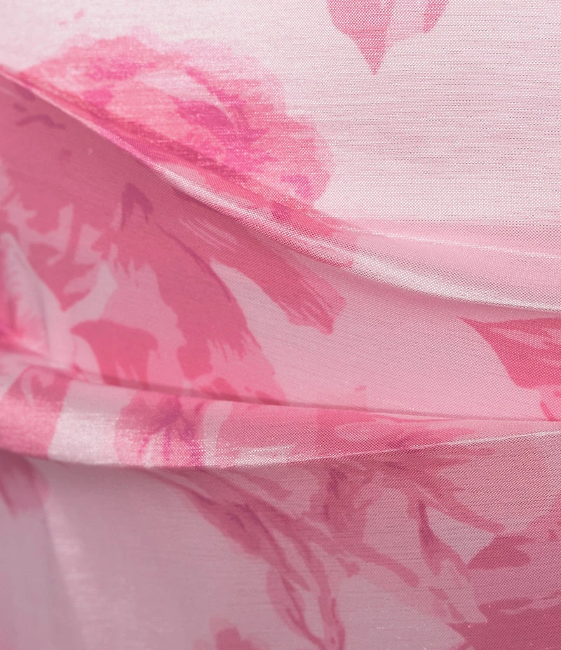 Allison & Kelly Floral Printed Strapless Bow Back Dress