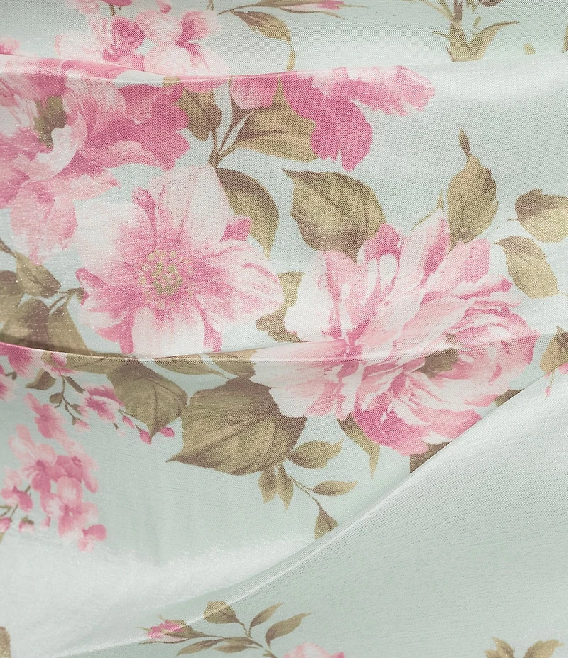 Allison & Kelly Floral Printed Strapless Bow Back Dress