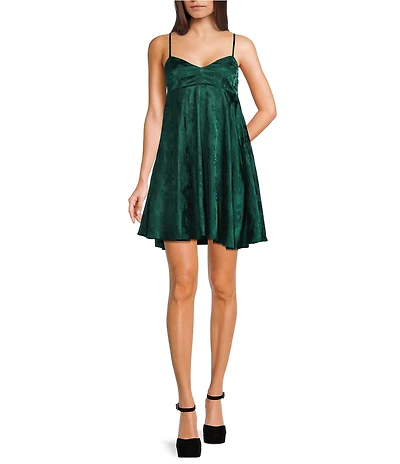 Allison & Kelly Floral Printed V-Neck Bow Back Dress