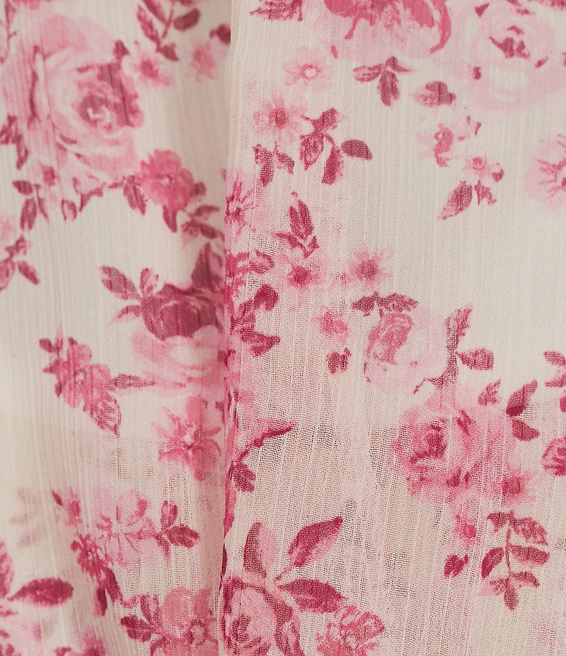 Allison & Kelly Floral Printed V-Neck Flutter Sleeve Tiered Romper