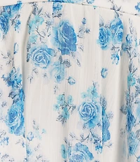 Allison & Kelly Floral Printed V-Neck Ruffle Romper
