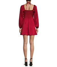 Allison & Kelly Halter Neck Bustier Corset Long Sleeve Tie Back Dress