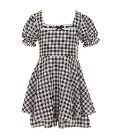 Allison & Kelly Little Girls Gingham Short Sleeve Dress