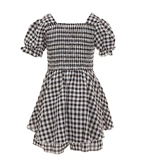 Allison & Kelly Little Girls Gingham Short Sleeve Dress