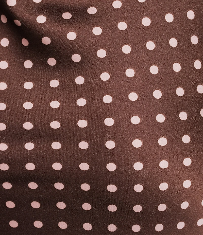 Allison & Kelly Polka Dot Front Tie Strapless Dress