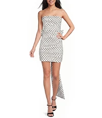 Allison & Kelly Polka Dot Strapless Bow Back Dress