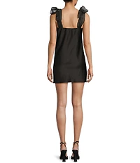 Allison & Kelly Satin Bow Straps Square Neck Dress