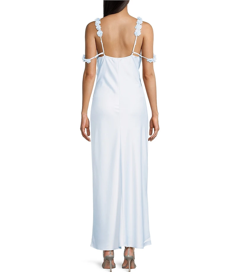 Allison & Kelly Satin Drape Neck Dress